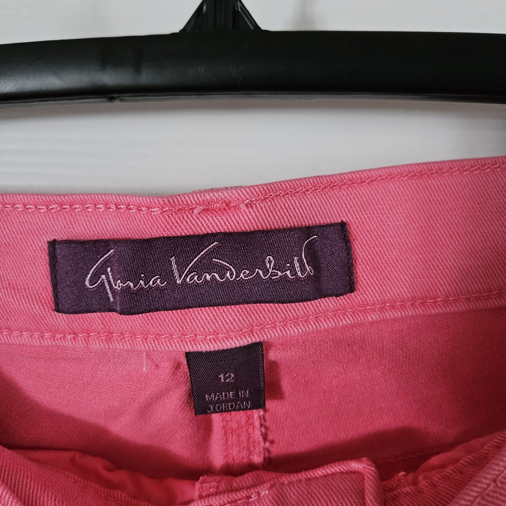 NWT Gloria Vanderbilt Women's Bright Pink Straight Leg Jeans 12 - Picture 5 of 6